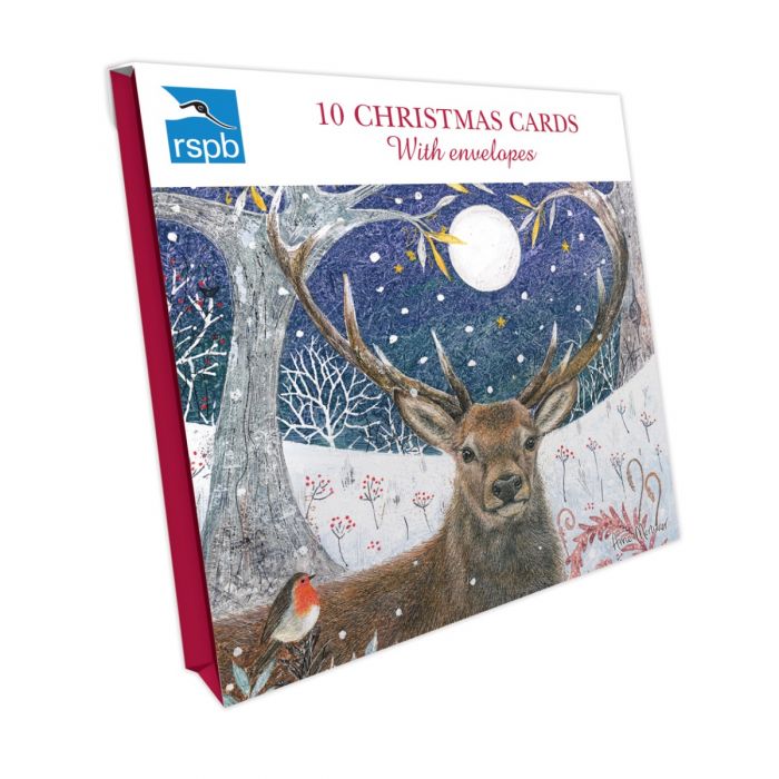 Otter House RSPB Christmas Cards Stag & Robin Cards & Gift Wrap