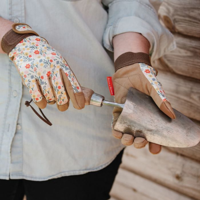 cream touch screen gloves